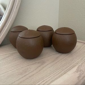 Host Pick - Plastic coconut drink glasses (Set of 5 - 1 not pictured)